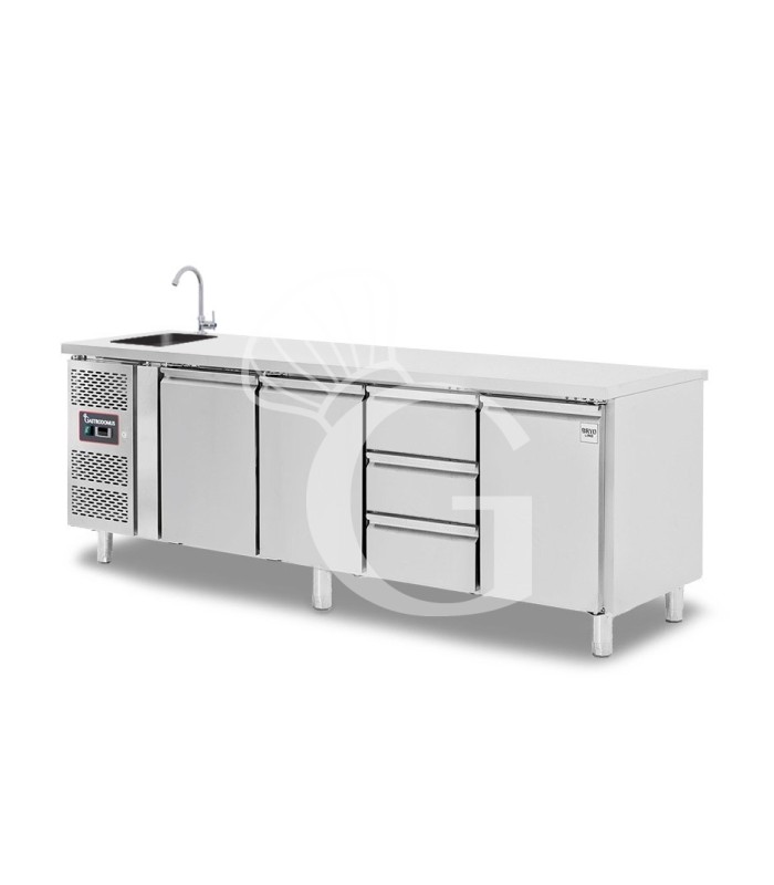 copy of Tavolo refrigerato - 2 porte - Prof. 700 - temperatura -2°C/+8°C