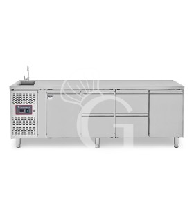 copy of Tavolo refrigerato - 2 porte - Prof. 700 - temperatura -2°C/+8°C