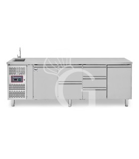 copy of Tavolo refrigerato - 2 porte - Prof. 700 - temperatura -2°C/+8°C