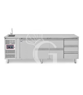 copy of Tavolo refrigerato - 2 porte - Prof. 700 - temperatura -2°C/+8°C