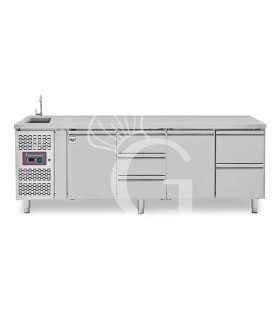 copy of Tavolo refrigerato - 2 porte - Prof. 700 - temperatura -2°C/+8°C