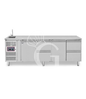copy of Tavolo refrigerato - 2 porte - Prof. 700 - temperatura -2°C/+8°C