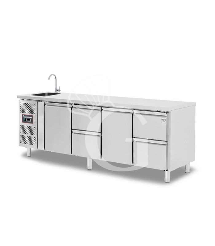 copy of Tavolo refrigerato - 2 porte - Prof. 700 - temperatura -2°C/+8°C