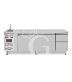 copy of Tavolo refrigerato - 2 porte - Prof. 700 - temperatura -2°C/+8°C