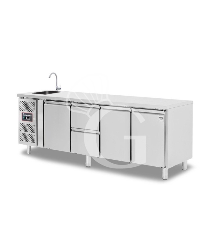 copy of Tavolo refrigerato - 2 porte - Prof. 700 - temperatura -2°C/+8°C