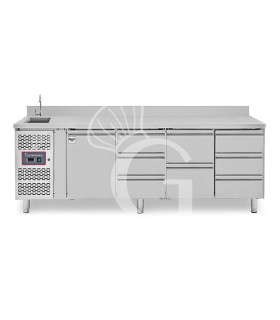 copy of Tavolo refrigerato - 2 porte - Prof. 700 - temperatura -2°C/+8°C
