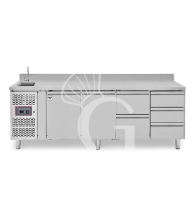 copy of Tavolo refrigerato - 2 porte - Prof. 700 - temperatura -2°C/+8°C