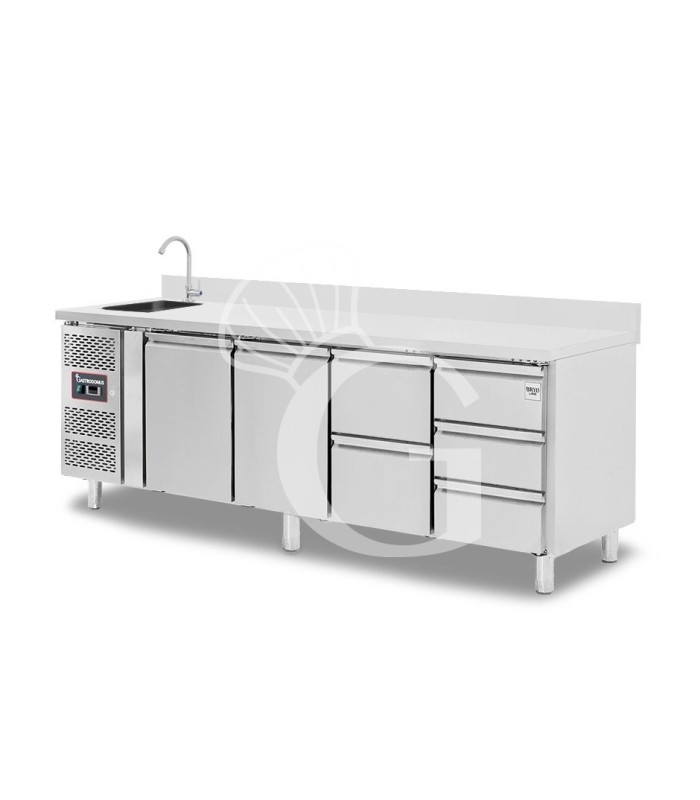 copy of Tavolo refrigerato - 2 porte - Prof. 700 - temperatura -2°C/+8°C