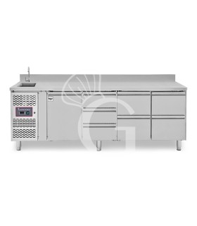 copy of Tavolo refrigerato - 2 porte - Prof. 700 - temperatura -2°C/+8°C