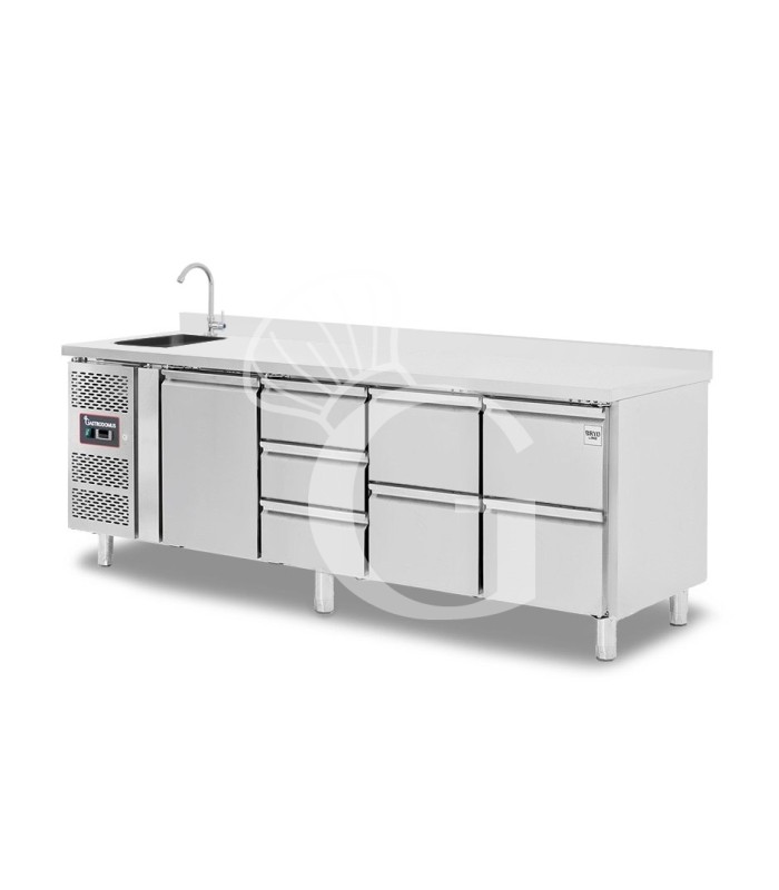 copy of Tavolo refrigerato - 2 porte - Prof. 700 - temperatura -2°C/+8°C