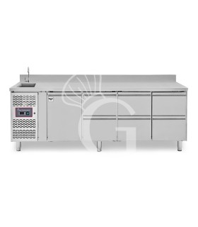 copy of Tavolo refrigerato - 2 porte - Prof. 700 - temperatura -2°C/+8°C