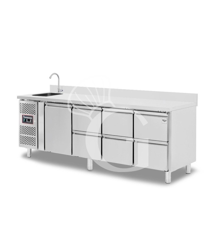 copy of Tavolo refrigerato - 2 porte - Prof. 700 - temperatura -2°C/+8°C