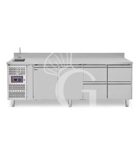 copy of Tavolo refrigerato - 2 porte - Prof. 700 - temperatura -2°C/+8°C