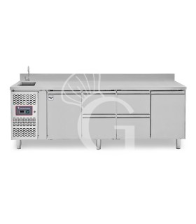 copy of Tavolo refrigerato - 2 porte - Prof. 700 - temperatura -2°C/+8°C
