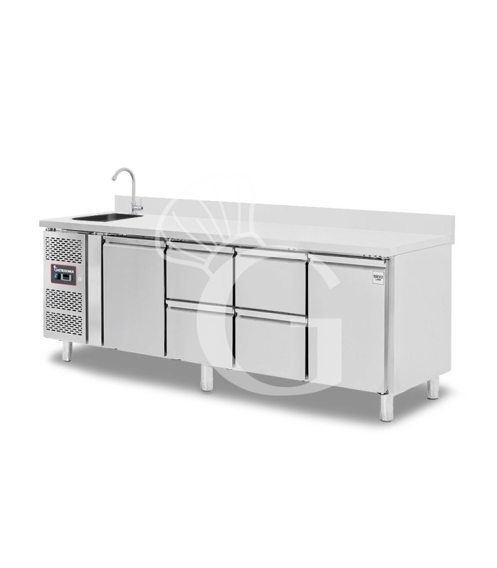 copy of Tavolo refrigerato - 2 porte - Prof. 700 - temperatura -2°C/+8°C
