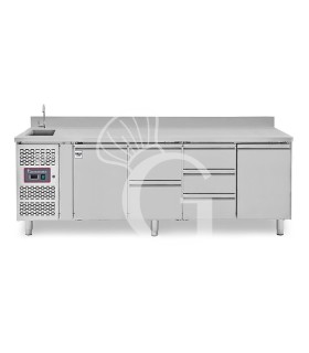 copy of Tavolo refrigerato - 2 porte - Prof. 700 - temperatura -2°C/+8°C