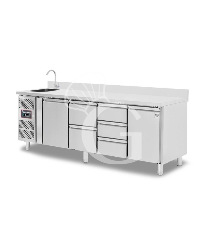 copy of Tavolo refrigerato - 2 porte - Prof. 700 - temperatura -2°C/+8°C