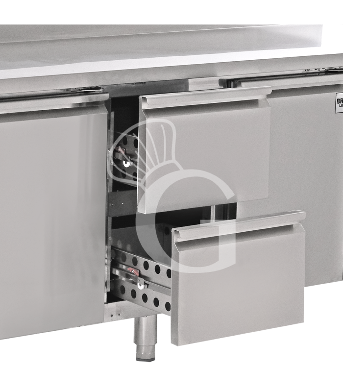 copy of Tavolo refrigerato - 2 porte - Prof. 700 - temperatura -2°C/+8°C