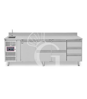 copy of Tavolo refrigerato - 2 porte - Prof. 700 - temperatura -2°C/+8°C