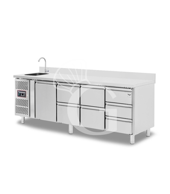 copy of Tavolo refrigerato - 2 porte - Prof. 700 - temperatura -2°C/+8°C
