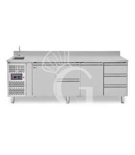 copy of Tavolo refrigerato - 2 porte - Prof. 700 - temperatura -2°C/+8°C
