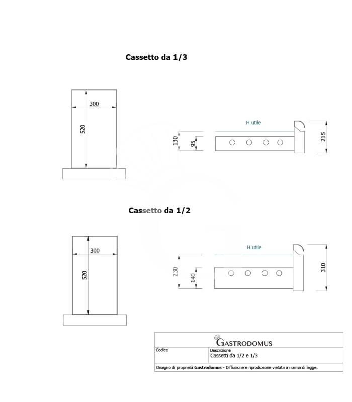 copy of Tavolo refrigerato - 2 porte - Prof. 700 - temperatura -2°C/+8°C