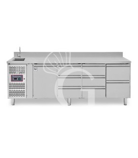 copy of Tavolo refrigerato - 2 porte - Prof. 700 - temperatura -2°C/+8°C