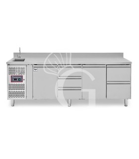 copy of Tavolo refrigerato - 2 porte - Prof. 700 - temperatura -2°C/+8°C