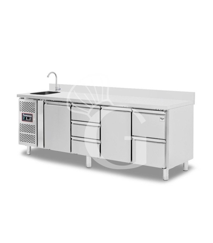 copy of Tavolo refrigerato - 2 porte - Prof. 700 - temperatura -2°C/+8°C