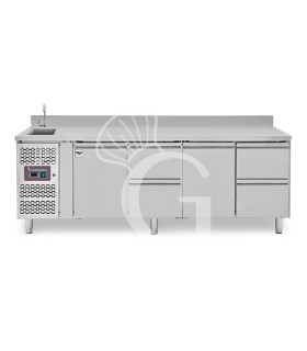 copy of Tavolo refrigerato - 2 porte - Prof. 700 - temperatura -2°C/+8°C