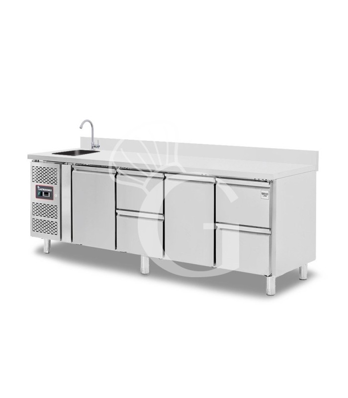 copy of Tavolo refrigerato - 2 porte - Prof. 700 - temperatura -2°C/+8°C
