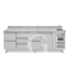 copy of Tavolo refrigerato - 2 porte - Prof. 700 - temperatura -2°C/+8°C