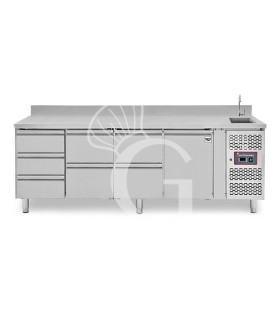 copy of Tavolo refrigerato - 2 porte - Prof. 700 - temperatura -2°C/+8°C