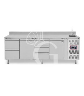 copy of Tavolo refrigerato - 2 porte - Prof. 700 - temperatura -2°C/+8°C