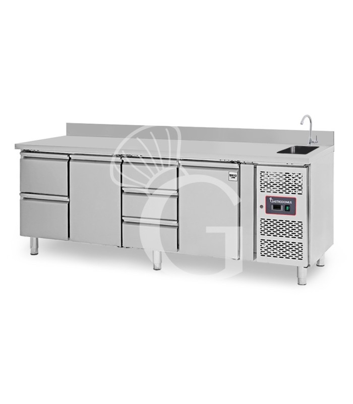 copy of Tavolo refrigerato - 2 porte - Prof. 700 - temperatura -2°C/+8°C