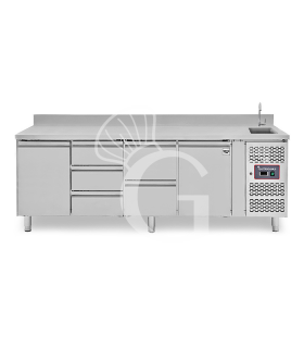 copy of Tavolo refrigerato - 2 porte - Prof. 700 - temperatura -2°C/+8°C