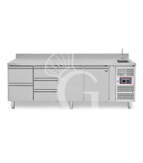 copy of Tavolo refrigerato - 2 porte - Prof. 700 - temperatura -2°C/+8°C