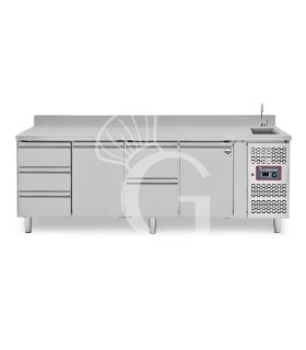 copy of Tavolo refrigerato - 2 porte - Prof. 700 - temperatura -2°C/+8°C