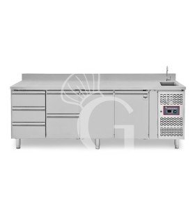 copy of Tavolo refrigerato - 2 porte - Prof. 700 - temperatura -2°C/+8°C