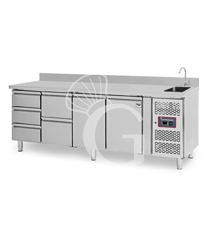 copy of Tavolo refrigerato - 2 porte - Prof. 700 - temperatura -2°C/+8°C