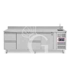 copy of Tavolo refrigerato - 2 porte - Prof. 700 - temperatura -2°C/+8°C