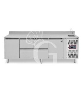 copy of Tavolo refrigerato - 2 porte - Prof. 700 - temperatura -2°C/+8°C