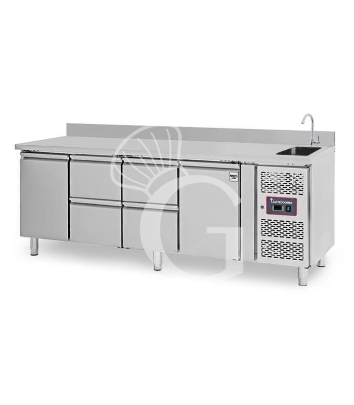 copy of Tavolo refrigerato - 2 porte - Prof. 700 - temperatura -2°C/+8°C