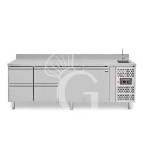 copy of Tavolo refrigerato - 2 porte - Prof. 700 - temperatura -2°C/+8°C