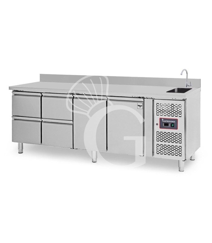 copy of Tavolo refrigerato - 2 porte - Prof. 700 - temperatura -2°C/+8°C