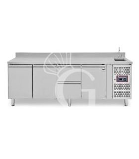 copy of Tavolo refrigerato - 2 porte - Prof. 700 - temperatura -2°C/+8°C