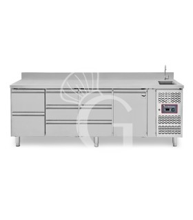 copy of Tavolo refrigerato - 2 porte - Prof. 700 - temperatura -2°C/+8°C