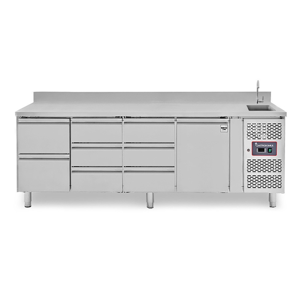 copy of Tavolo refrigerato - 2 porte - Prof. 700 - temperatura -2°C/+8°C