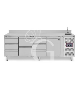 copy of Tavolo refrigerato - 2 porte - Prof. 700 - temperatura -2°C/+8°C