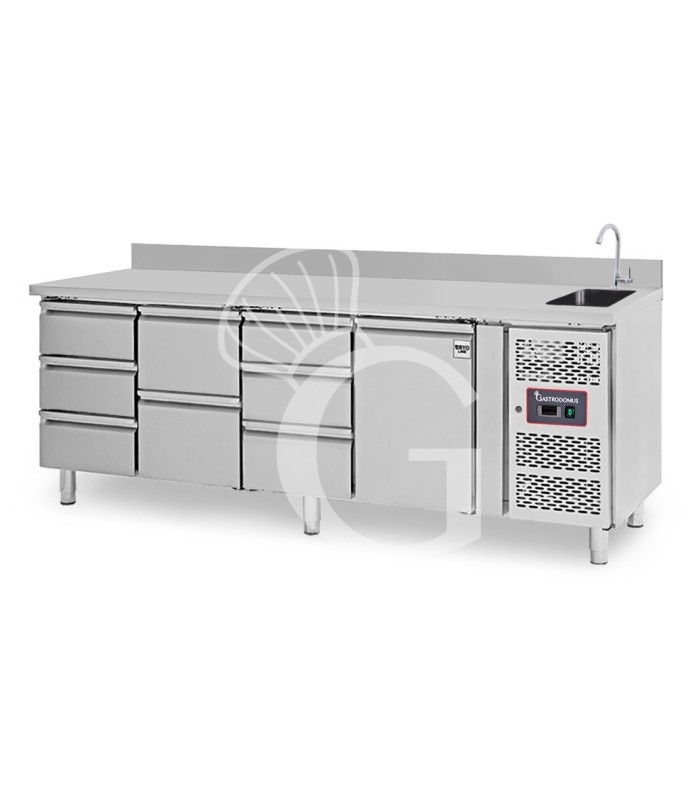 copy of Tavolo refrigerato - 2 porte - Prof. 700 - temperatura -2°C/+8°C